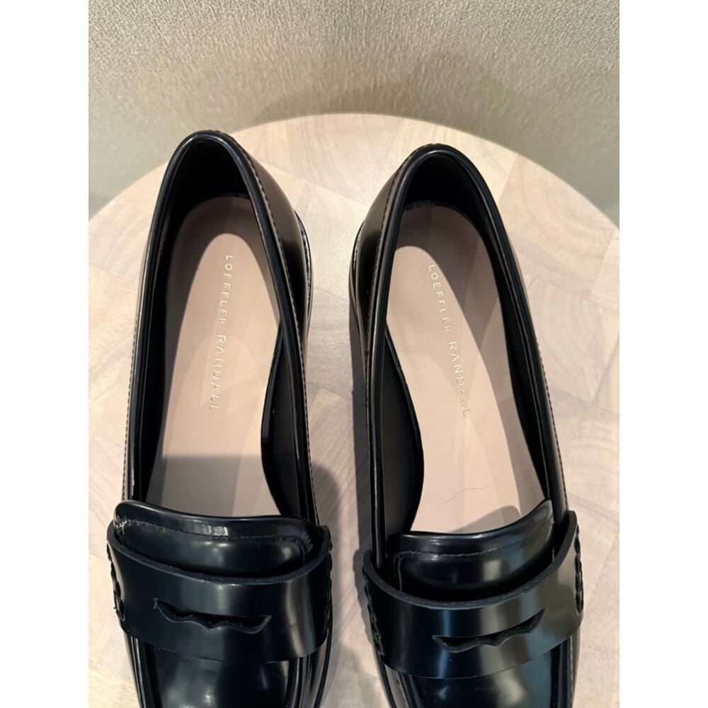 NEW Loeffler Randall Rachel Black Leather Loafers Size 7.5 - Picture 5 of 12